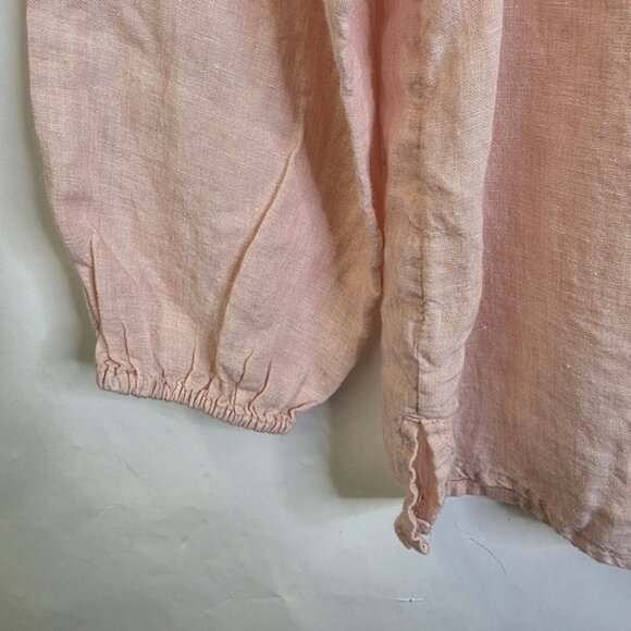 Joie linen Boho Long sleeve with tie front  Top - Picture 5 of 6